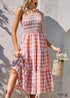 Casual Boho Plaid Maxi Dress Emilia